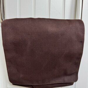 Original Penguin by Munsingwear Brown Cotton Canvas Messenger Bag 14 x 14 x 2